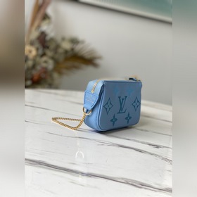 LV Артикул： M80501 Летняя синяя сумка Mini Pochette Accessoires