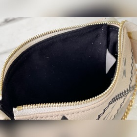 LV Модель： M81140 Белый клатч Сумка из кожи с тисненым зернистым