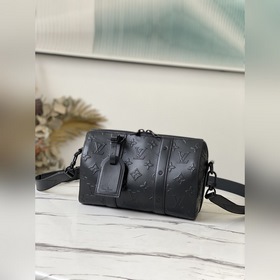LV Модель： M57955 Черная сумка City Keepall Изготовлена из кожи
