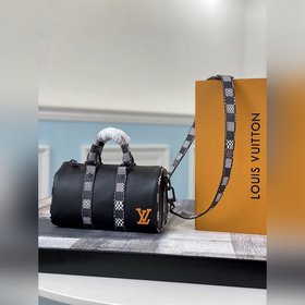 LV Артикул： N80202 Черно-белая клетка Keepall Nano Серия «Zoooo