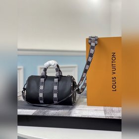 LV Артикул： N80202 Черно-белая клетка Keepall Nano Серия «Zoooo