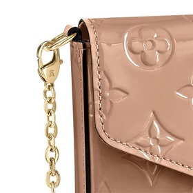LV Monogram Vernis лакированная кожа с цепочкой, мини-сумка Разме