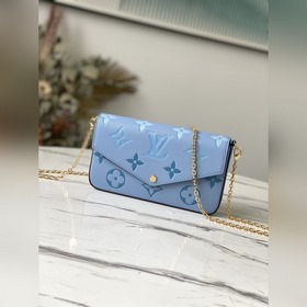 LV Модель： M80498 Синий Специальная модель Félicie Pochette сумк