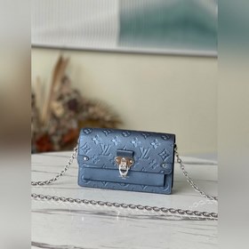 LV Модель： M59077 Синий Короткая сумка на цепочке Маленькая сумк
