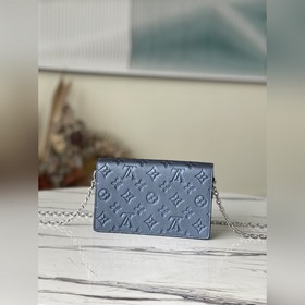 LV Модель： M59077 Синий Короткая сумка на цепочке Маленькая сумк