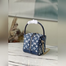 LV Модель： M59611 Джинсовый синий Сумка SQUARE Дизайн вдохновлен