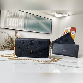 LV Артикул： M80697 Сумка Pochette Félicie с леопардовым принтом