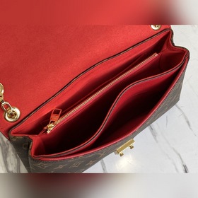 LV Артикул： M41201 Красная сумка на цепочке Уникальный дизайн из