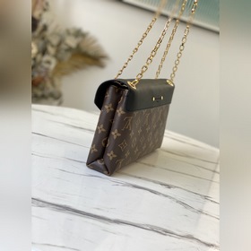 LV Артикул： M41201 Черная сумка через плечо Уникальный дизайн из