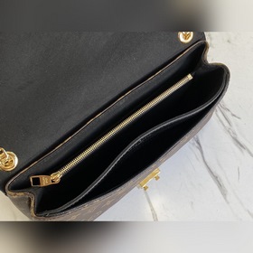 LV Артикул： M41201 Черная сумка через плечо Уникальный дизайн из