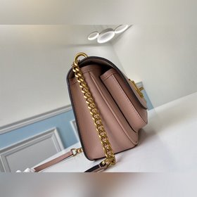 LV Модель： M57071 Розовая сумка Lockme Chain Small Изготовлена и