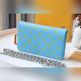 LV 【Pochette Coussin сумка на цепочке】 Артикул： M80743 Синий Мя
