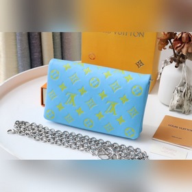 LV 【Pochette Coussin сумка на цепочке】 Артикул： M80743 Синий Мя