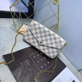 LV Модель M61276 Белая сумка Felicie Элегантная и роскошная С дв
