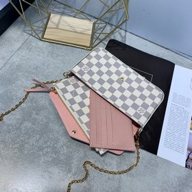 LV Модель M61276 Белая сумка Felicie Элегантная и роскошная С дв