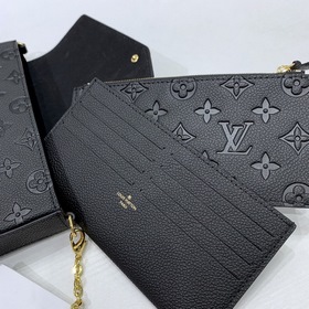 LV Артикул： M64064 Черная сумка POCHETTE FéLICIE с тиснением Су