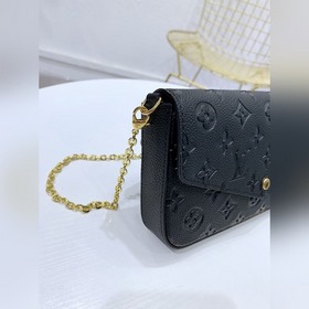 LV Артикул： M64064 Черная сумка POCHETTE FéLICIE с тиснением Су