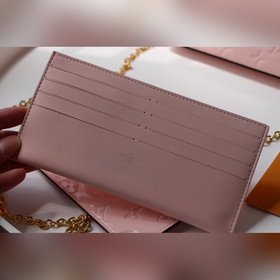 LV Розовый Monogram Vernis лакированная кожа Сумка с цепочкой Ко