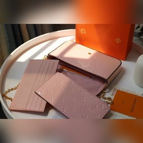 LV Розовый Monogram Vernis лакированная кожа Сумка с цепочкой Ко