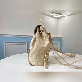 LV Модель M45397 Кремовый белый Большой рюкзак Изготовлен из мяг
