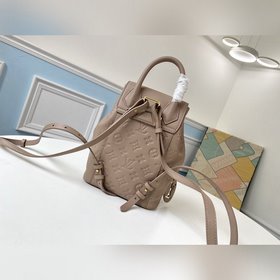 LV Модель M45410 Коричнево-серый Маленький рюкзак Изготовлена из