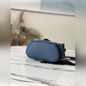 LV Модель： M58495 Синий кожаный рюкзак Christopher XS Это упроще