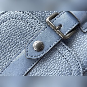 LV Модель： M58495 Синий кожаный рюкзак Christopher XS Это упроще