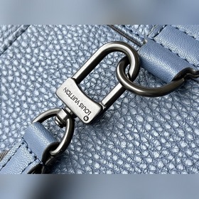 LV Модель： M58495 Синий кожаный рюкзак Christopher XS Это упроще