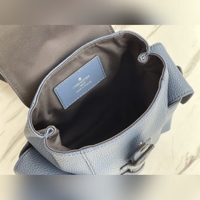 LV Модель： M58495 Синий кожаный рюкзак Christopher XS Это упроще