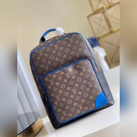 LV Модель： M45335 Старый цветок/синий Рюкзак Dean Спортивный сти
