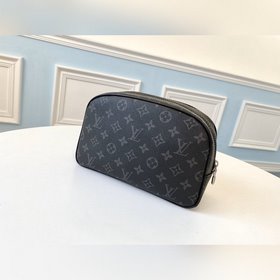 LV Модель N47623 Черный Monogram косметичка из парусины Просторно
