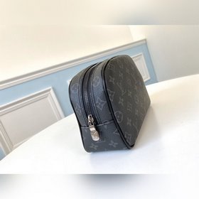 LV Модель N47623 Черный Monogram косметичка из парусины Просторно