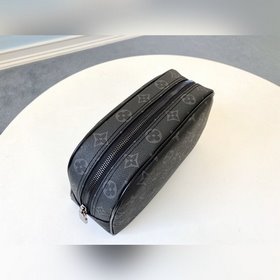 LV Модель N47623 Черный Monogram косметичка из парусины Просторно