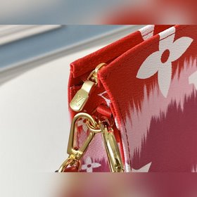 LV Модель M68137 Красная сумка с золотой застежкой и цепочкой TO