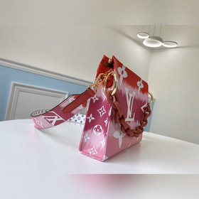 LV Модель M68137 Красная сумка с золотой застежкой и цепочкой TO