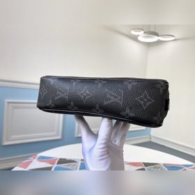LV Модель M47522 Черный с цветочным узором, маленькая сумка для т