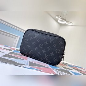 LV Модель M47522 Черный с цветочным узором, маленькая сумка для т