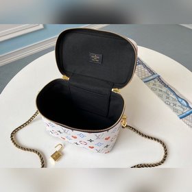 LV Артикул： M57482 Белая серия VANITY, сумка среднего размера  