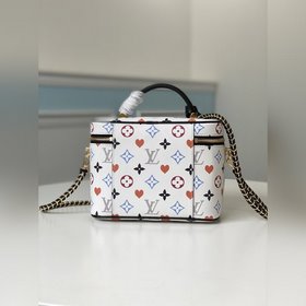 LV Модель M45163 Белая серия VANITY Средняя сумка  Косметичка N