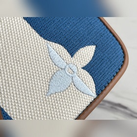 LV Артикул： M57659 Синяя сумка TWIST среднего размера с полоскам