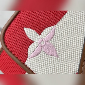 LV Артикул： M57722 Красная полосатая сумка Parasol из капсульно