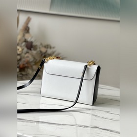 LV Артикул： M58715 Белая сумка среднего размера TWIST с волнисты