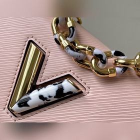LV Артикул： M58715 Розовый мини-сумка Twist Изготовлена из зерни
