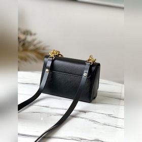 LV Артикул： M58715 Черный маленький сумочка Twist Изготовлена и