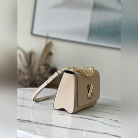 LV Модель： M59033 Абрикосовый цвет, средний размер Сумка из кожи