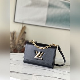 LV Модель： M59033 Черный Средний размер Сумка из кожи Знаковый