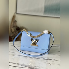 LV Модель： M59627 Синяя сумка Twist среднего размера Новая модел