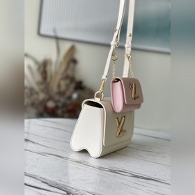 LV Модель： M59886 Двойная сумка белого цвета Знаменитая сумка Tw