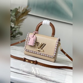 LV Артикул： M50283 Абрикосовый Средняя сумка Twist Сумка с клап