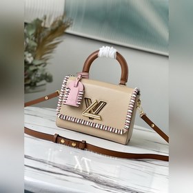 LV Артикул： M50283 Абрикосовый Средняя сумка Twist Сумка с клап